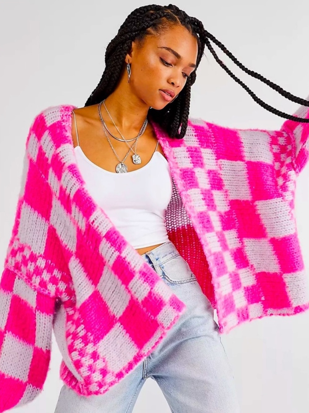 Free People | Aldrin Checkered Cardigan | XS/S